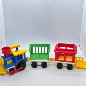 Vintage 1991 Fisher Price Little People Chunky Circus Zoo Train 3 Pieces *READ*